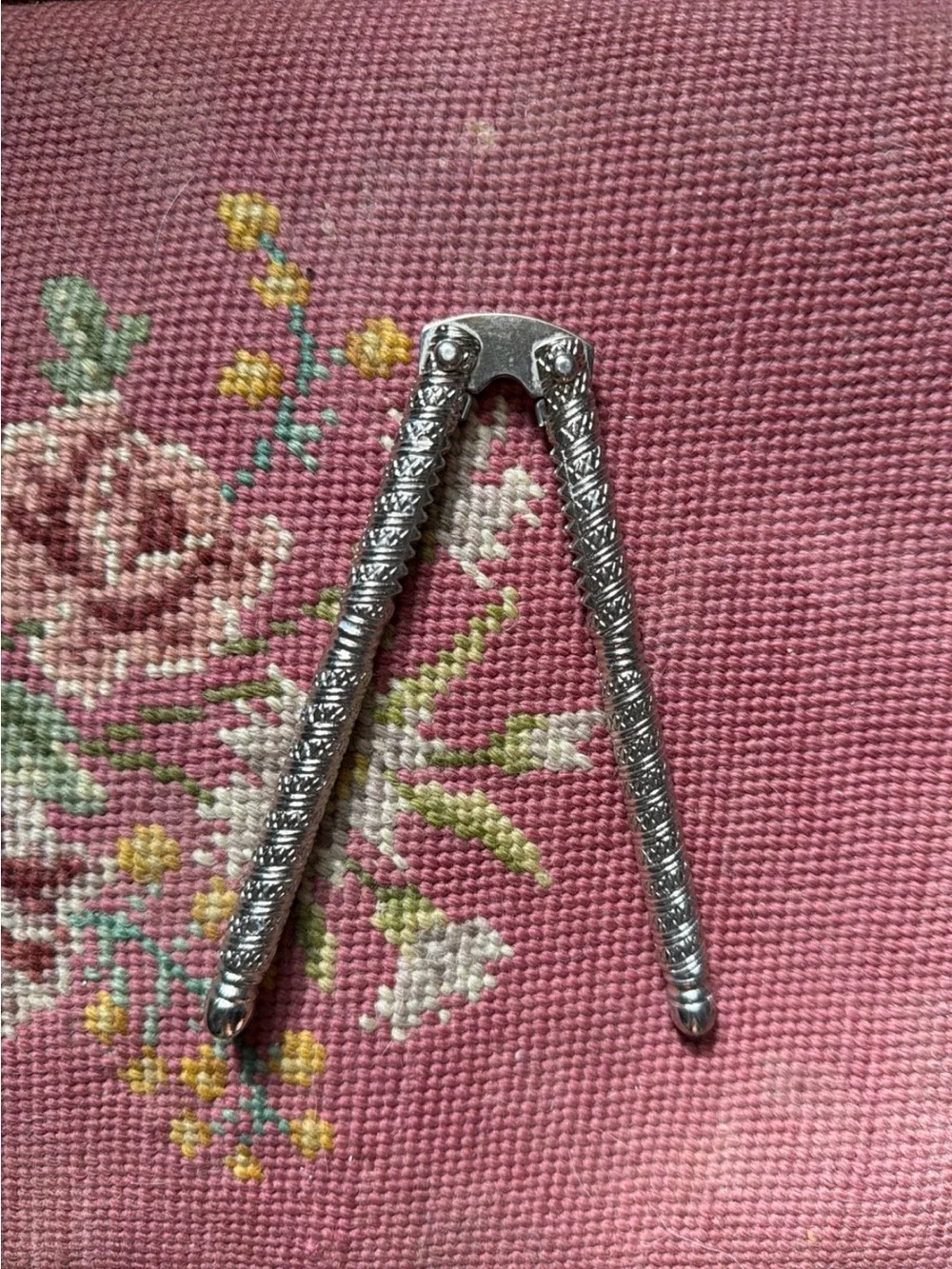 Vintage Silver Hair Sectioning and Styling Clips Set